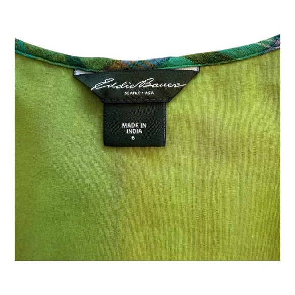 Eddie Bauer Plaid Dress Teal Blue, Green and Purple - Size 6 - Picture 5 of 10